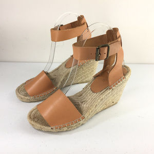 J Crew 6 Corsica Espadrille Wedge Sandals Brown